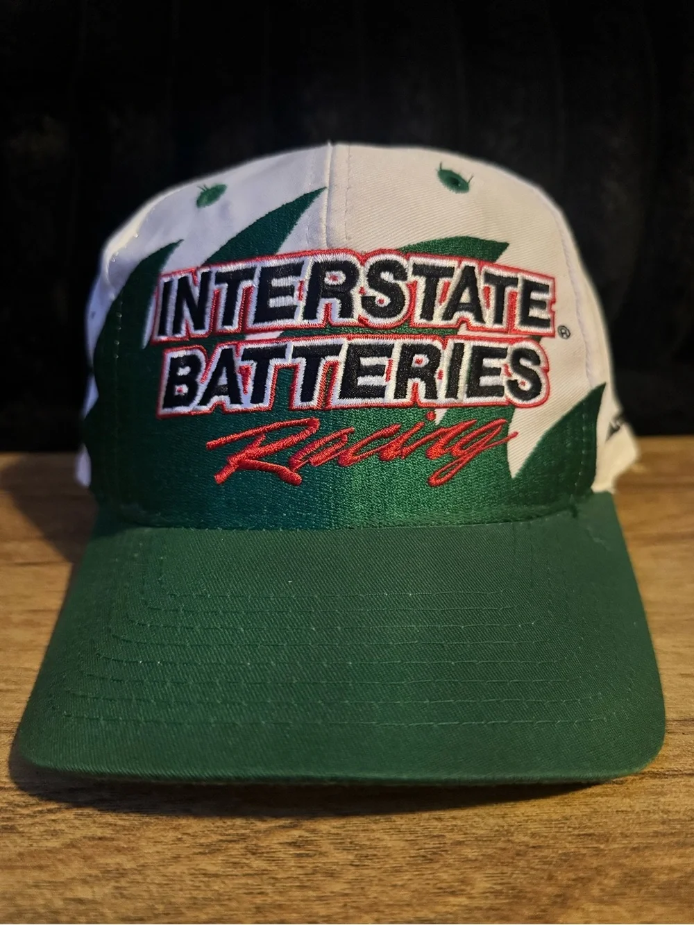 Vintage 90s Interstate Batteries Racing Sharktooth Snapback Hat Logo Athletic